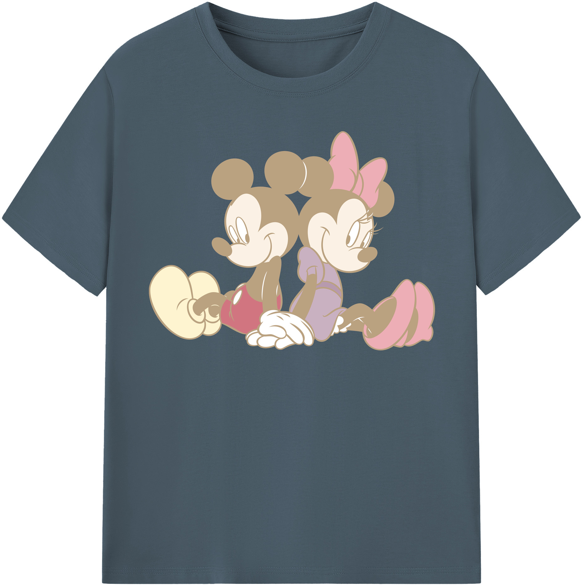 （画像用） ミッキーマウス Mickey Mouse 綿100％半袖Tシャツ（フロントプリント）